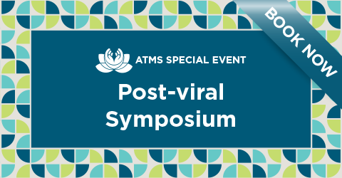Text based image with Post-viral Symposium Event Book Now text